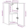 Conjunto de Muebles para Televisión 4 pcs Roble negro