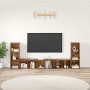 Gabinete de TV 4 pcs Madera vieja 37 x 35 x 107.5 cm