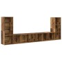 Gabinete de TV 4 pcs Madera vieja 37 x 35 x 107.5 cm