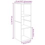 Gabinete de TV 4 pcs Roble negro 37 x 35 x 107.5 cm