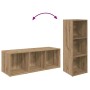 Gabinete de TV 4 pcs Roble artisan 37 x 35 x 107.5 cm