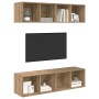 Conjunto de mueble de TV 2 pcs Roble artisan 37 x 37 x 142.5 cm
