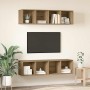 Conjunto de mueble de TV 2 pcs Roble artisan 37 x 37 x 142.5 cm