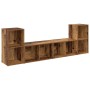 Conjunto de mueble de TV 4 pcs Madera vieja 37 x 35 x 72 cm