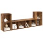 Conjunto de mueble de TV 4 pcs Madera vieja 37 x 35 x 72 cm