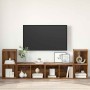 Conjunto de mueble de TV 4 pcs Madera vieja 37 x 35 x 72 cm