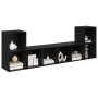 Conjunto de mueble de TV 4 pcs Roble negro 37 x 35 x 72 cm