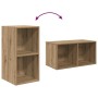 Mueble de TV de Pared 4 pcs Roble artisan 37 x 37 x 72 cm