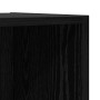 Mueble de TV de Pared 4 pcs Roble negro 37 x 37 x 107.5 cm