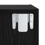 Mueble de TV de Pared 4 pcs Roble negro 37 x 37 x 107.5 cm