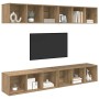 Mueble de TV de Pared 4 pcs Roble artisan 37 x 37 x 107.5 cm