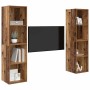 Gabinete de TV 2 pcs Marrón 37 x 37 x 142.5 cm