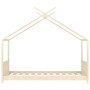 Estructura de cama infantil de madera maciza de pino 70x140 cm
