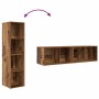 Gabinete de TV 2 pcs Marrón 37 x 37 x 142.5 cm