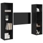 Gabinete de TV 2 pcs Negro 37 x 37 x 142.5 cm