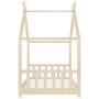 Estructura de cama infantil de madera maciza de pino 70x140 cm