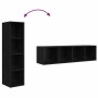 Gabinete de TV 2 pcs Negro 37 x 37 x 142.5 cm