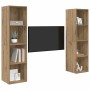 Gabinete de TV 2 pcs Marrón 37 x 37 x 142.5 cm