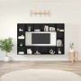Gabinete de TV 4 pcs Negro 37 x 37 x 142.5 cm