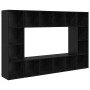 Gabinete de TV 4 pcs Negro 37 x 37 x 142.5 cm