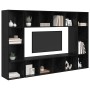 Gabinete de TV 4 pcs Negro 37 x 37 x 142.5 cm