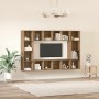 Gabinete de TV 4 pcs Marrón 37 x 37 x 142.5 cm