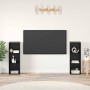 Conjunto de mueble de TV 2 pcs Roble negro 107 x 35 x 37 cm