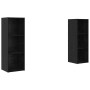 Conjunto de mueble de TV 2 pcs Roble negro 107 x 35 x 37 cm