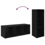 Conjunto de mueble de TV 2 pcs Roble negro 107 x 35 x 37 cm