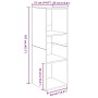 Conjunto de mueble de TV 2 pcs Roble Negro Madera contrachapada