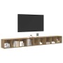 Gabinete de TV 3 pcs Roble artisan 37 x 35 x 107.5 cm