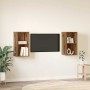 Mueble de TV de Pared 2 pcs Madera envejecida 37 x 37 x 72 cm
