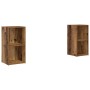 Conjunto de mueble de TV 2 pcs Madera vieja 72 x 35 x 36.5 cm