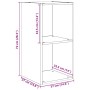 Mueble de TV de Pared 4 pcs Madera envejecida 37 x 37 x 72 cm