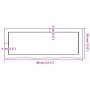 Estante de pared madera maciza roble sin tratar 80x30x(2-4) cm