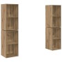 Mueble de TV de Pared 4 pcs Roble artesanal 37 x 37 x 72 cm
