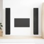 Conjunto de Muebles para Televisión 4 pcs Roble negro