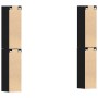 Conjunto de Muebles para Televisión 4 pcs Roble negro