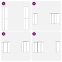 Conjunto de Muebles para Televisión 4 pcs Roble negro