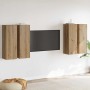 Conjunto de Muebles para Televisión 4 pcs Roble artisan