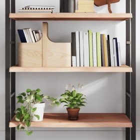 Estante de pared madera maciza roble sin tratar 80x50x(2-4) cm