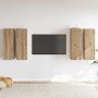 Conjunto de Muebles para Televisión 4 pcs Roble artisan