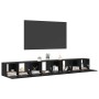 Conjunto de mueble de TV 4 pcs Roble negro 60 x 30 x 30 cm