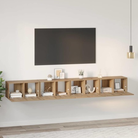 Conjunto de mueble de TV 4 pcs Roble artisan 60 x 30 x 30 cm