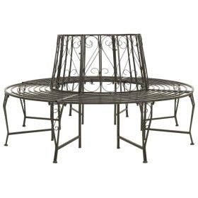 Steel garden tree bench 160 cm by vidaXL, garden benches - Ref: Foro24-313033, Price: 243,75 €, Discount: %