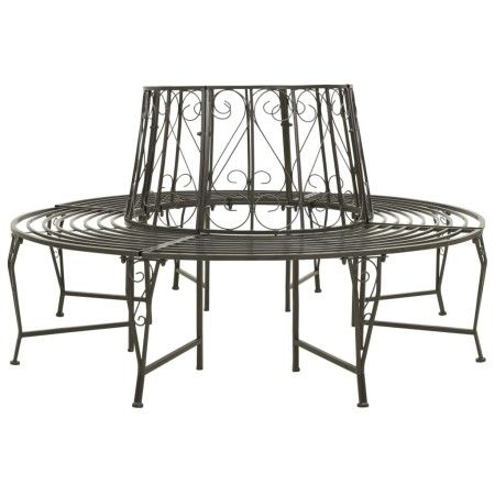 Banco para árbol de jardín acero 160 cm de vidaXL, Bancos de jardín - Ref: Foro24-313033, Precio: 227,99 €, Descuento: %