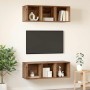 Gabinetes para TV Montados en la Pared 2 pcs Madera vieja