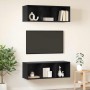 Gabinetes para TV Montados en la Pared 2 pcs Roble negro