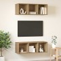 Gabinetes para TV Montados en la Pared 2 pcs Roble artisan