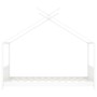 Estructura de cama infantil madera maciza pino blanco 80x160 cm